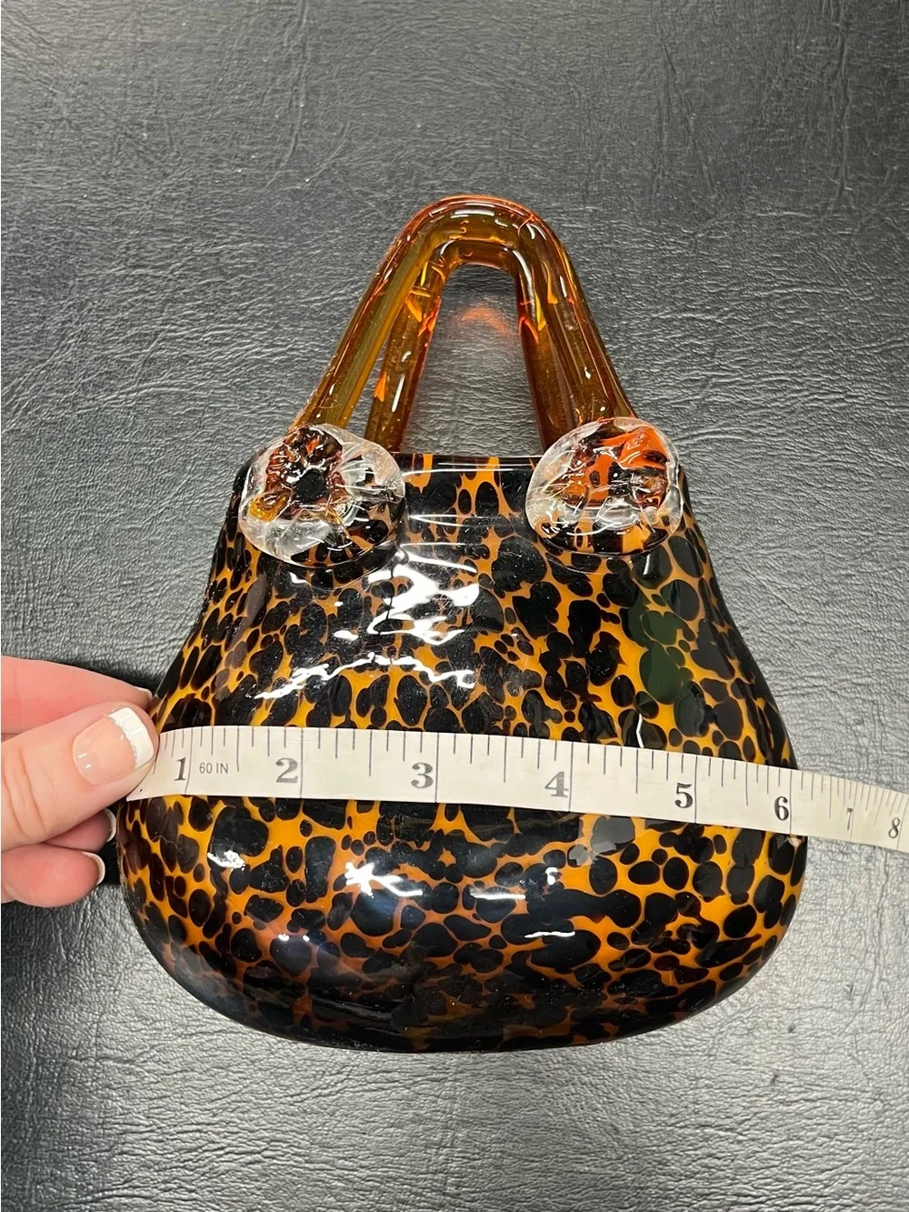 Vintage Murano style art glass purse